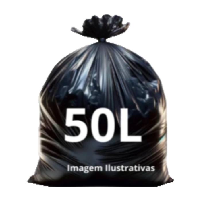 Saco de Lixo 50 Litros resistente com 50 unidades - Biopol