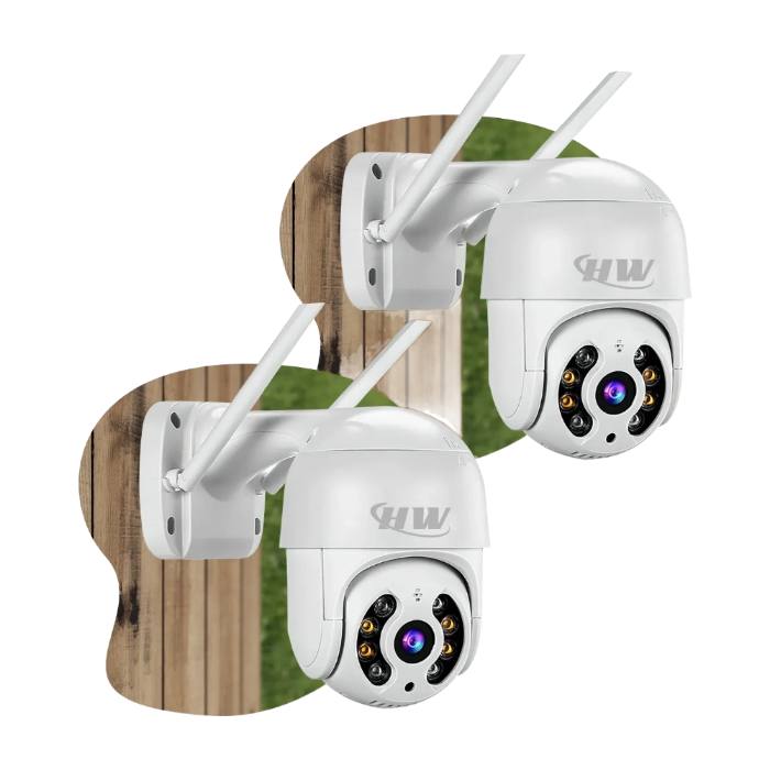 Kit 2 Câmeras Segurança Ip Interna Externa Wifi Infravermelho