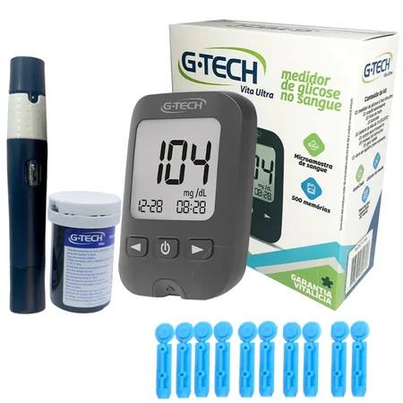Aparelho de Glicemia G-tech Vita Ultra Kit Completo