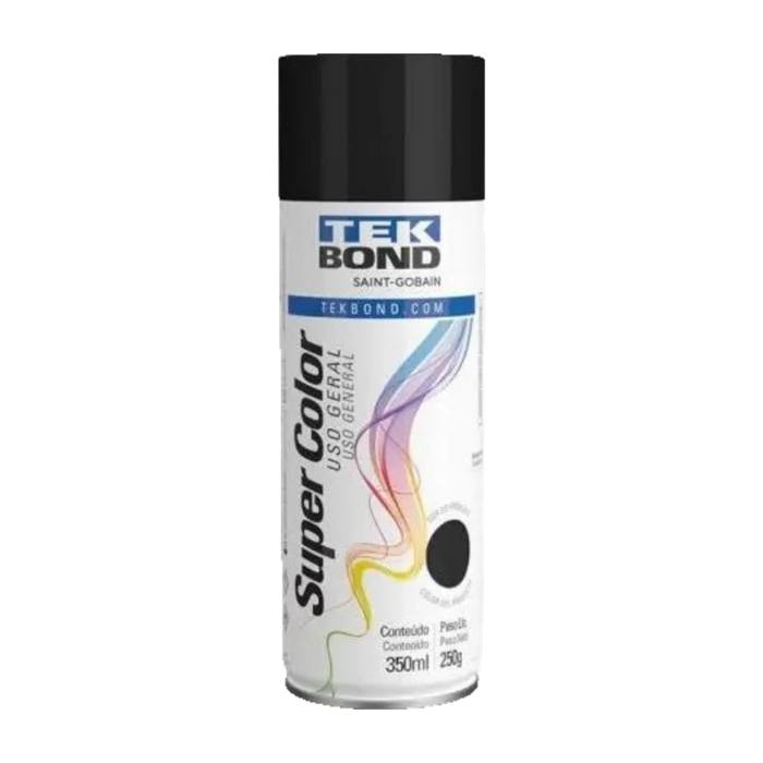 Tinta Spray Super Color 350ml Preto Fosco