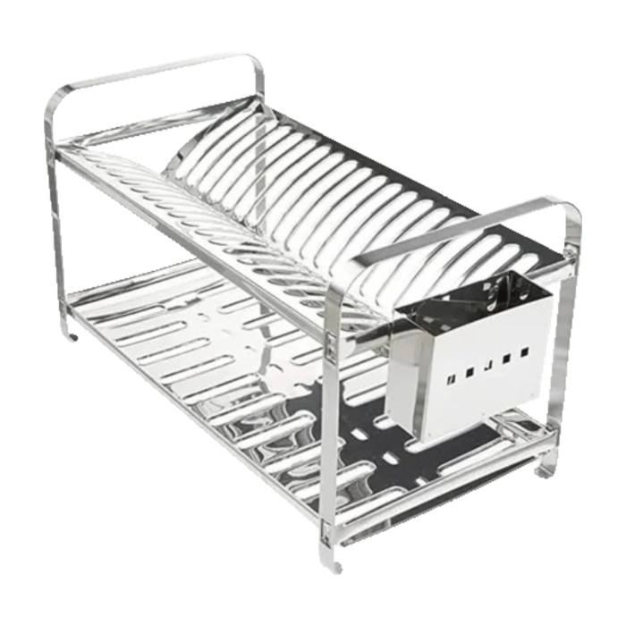 Escorredor de louça Mak Inox Aço -  Pratos - Copos - Porta Talheres