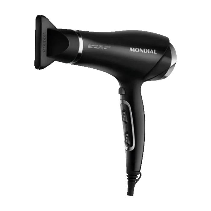 Secador de Cabelo Mondial Chrome Black - 2000W - 110V