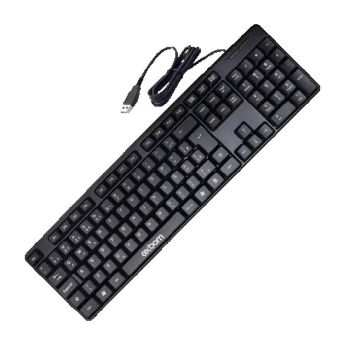 Teclado Exbom USB Padrão Brasil com Fio